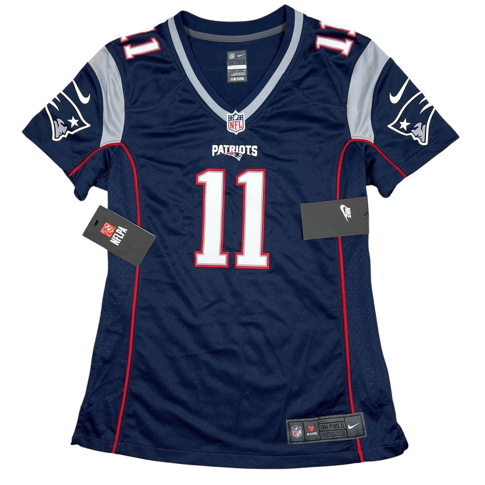 Nike Julian Edelman Patriots Jersey Women's S Blue NFL On Field No. 11 NWT
